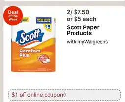 Walgreens Scott Paper Products offer