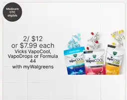 Walgreens Vicks VapoCool, VapoDrops or Formula 44 offer