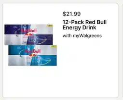 Walgreens 12-Pack Red Bull Energy Drink offer