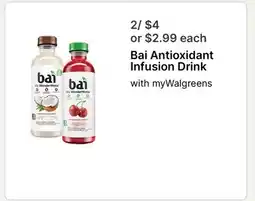 Walgreens Bai Antioxidant Infusion Drink offer