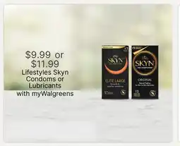 Walgreens Lifestyles Skyn Condoms or Lubricants offer