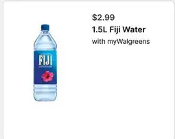 Walgreens 1.5L Fiji Water offer