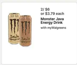 Walgreens Monster Java Energy Drink offer