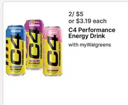 Walgreens C4 Performance Energy Drink offer