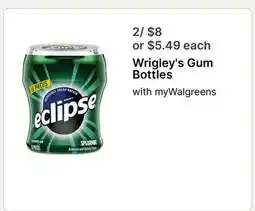 Walgreens Wrigley's Gum Bottles offer