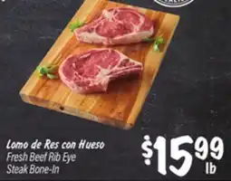 El Super Fresh Beef Rib Eye Steak Bone-In offer