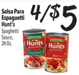 El Super Hunt's Spaghetti Sauce offer