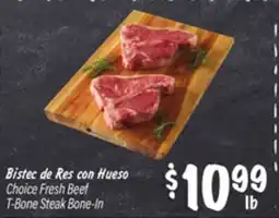 El Super Choice Fresh Beef T-Bone Steak Bone-In offer