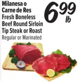 El Super Fresh Boneless Beef Round Sirloin Tip Steak or Roast offer