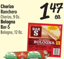 El Super Ranchero Chorizo, 9 Oz. Bar-S Bologna, 12Oz offer
