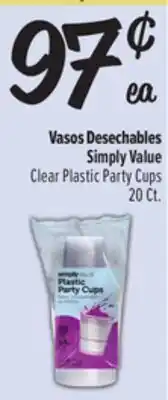 El Super Simply Value Clear Plastic Party Cups offer
