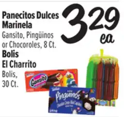 El Super Marinela Gansito, Pingüinosor Chocoroles, 8Ct., El Charrito Bolis, 30Ct offer
