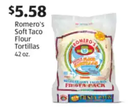Aldi Romero's Soft Taco Flour Tortillas offer