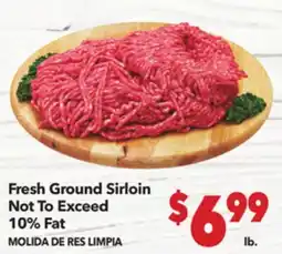 Vallarta Supermarkets Fresh Ground Sirloin/ MOLIDA DE RES LIMPIA offer