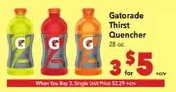 Vallarta Supermarkets Gatorade Thirst Quencher offer
