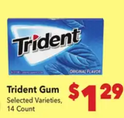 Vallarta Supermarkets Trident Gum offer