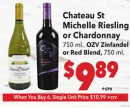 Vallarta Supermarkets Chateau St Michelle Riesling or Chardonnay offer