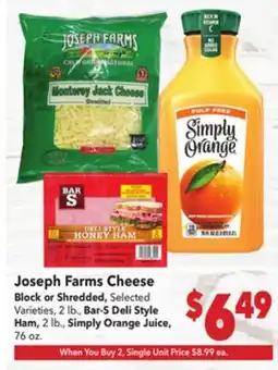 Vallarta Supermarkets Joseph Farms Cheese offer