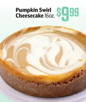 Vallarta Supermarkets Pumpkin Swirl Cheesecake offer
