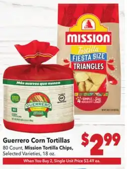 Vallarta Supermarkets Guerrero Corn Tortillas offer