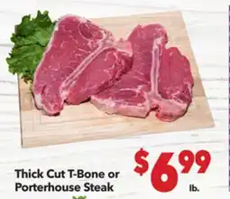 Vallarta Supermarkets Thick Cut T-Bone or Porterhouse Steak offer