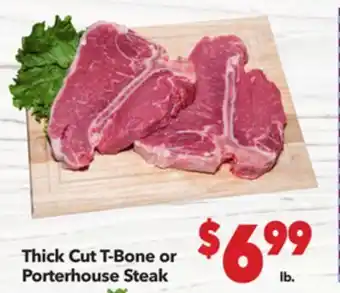 Vallarta Supermarkets Thick Cut T-Bone or Porterhouse Steak offer