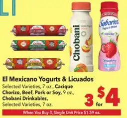 Vallarta Supermarkets El Mexicano Yogurts & Licuados offer