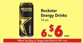 Vallarta Supermarkets Rockstar Energy Drinks offer