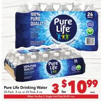Vallarta Supermarkets Pure Life Drinking Water offer