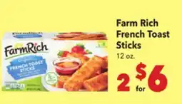 Vallarta Supermarkets Farm Rich French Toast Sticks offer