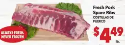 Vallarta Supermarkets Fresh Pork Spare Ribs / COSTILLAS DE PUERCO offer