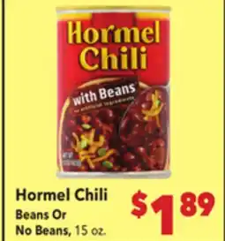 Vallarta Supermarkets Hormel Chili offer