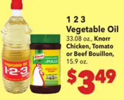 Vallarta Supermarkets 1 2 3 Vegetable Oil offer