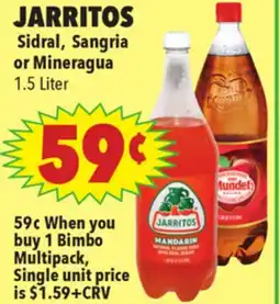 Vallarta Supermarkets JARRITOS Sidral, Sangria or Mineragua offer