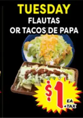 Superior Grocers FLAUTAS OR TACOS DE PAPA offer