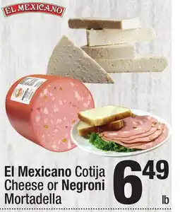 Super King Markets El Mexicano Cotija Cheese or Negroni Mortadella offer