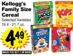 Superior Grocers Kellogg's Family Size Cereal offer