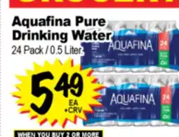 Superior Grocers Aquafina Pure Drinking Water offer