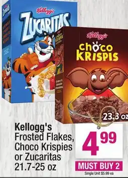 Super King Markets Kellogg's Frosted Flakes, Choco Krispies or Zucaritas offer