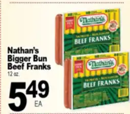 Superior Grocers Nathan's Bigger Bun Beef Franks offer