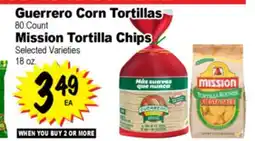 Superior Grocers Guerrero Corn Tortillas 80 Count., Mission Tortilla Chips offer