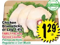 Superior Grocers Chicken Drumsticks or Leg 1/4's offer
