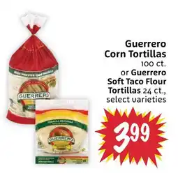Foodmaxx Guerrero Corn Tortillas 100 ct. or Guerrero Soft Taco Flour Tortillas 24 ct offer