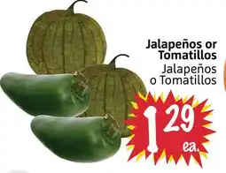 Foodmaxx Jalapeños or Tomatillos offer