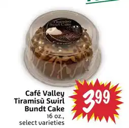 Foodmaxx Café Valley Tiramisù Swirl Bundt Cake offer