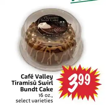 Foodmaxx Café Valley Tiramisù Swirl Bundt Cake offer