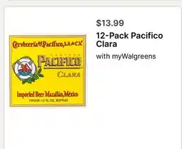 Walgreens 12-Pack Pacifico Clara offer