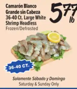 El Super Fresh 36-40 Ct. Large White Shrimp Headless offer