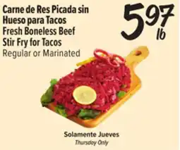 El Super Fresh Fresh Boneless Beef Stir Fry for Tacos offer