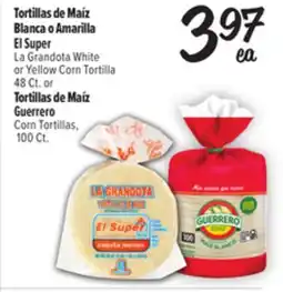 El Super Fresh El Super La Grandota White or Yellow Corn Tortilla, Guerrero Corn Tortillas offer